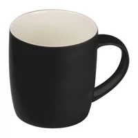 Kép 1/3 - Gumírozott kerámia bögre, 300 ml, fekete