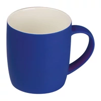 Kép 1/3 - Gumírozott kerámia bögre, 300 ml, kék