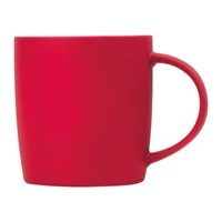 Kép 2/3 - Gumírozott kerámia bögre, 300 ml, piros