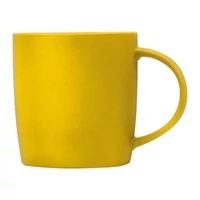 Kép 2/3 - Gumírozott kerámia bögre, 300 ml, sárga