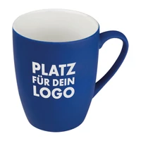 Kép 3/3 - Gumírozott kerámia bögre, 300 ml, kék