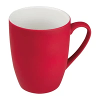 Kép 1/2 - Gumírozott kerámia bögre, 300 ml, piros