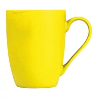 Kép 2/2 - Gumírozott kerámia bögre, 300 ml, sárga