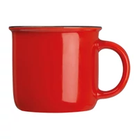 Kép 2/3 - Kerámia bögre, 350 ml, piros