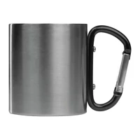 Kép 2/3 - Fém bögre karabinerrel, 200 ml, fekete