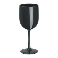 Kép 1/2 - Műanyag talpas pohár, 450 ml, fekete