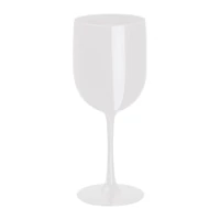 Kép 1/3 - Műanyag talpas pohár, 450 ml, fehér