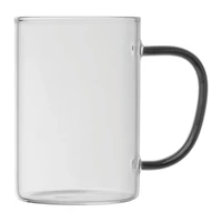 Kép 2/3 - Üvegbögre színes füllel, 250 ml, fekete