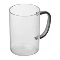 Kép 1/3 - Üvegbögre színes füllel, 250 ml, fekete