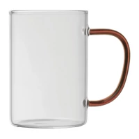Kép 2/3 - Üvegbögre színes füllel, 250 ml, piros