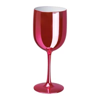 Kép 1/2 - Fényes műanyag talpas pohár, 460 ml, rózsaszín