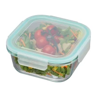 Kép 1/3 - Üveg ételhordó műanyag fedővel, 500 ml, áttetsző