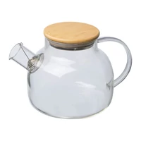 Kép 2/3 - Üveg kancsó bambusz tetővel, 1000 ml, áttetsző