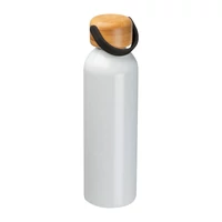 Kép 2/3 - Újrahasznosított alumínium kulacs, 600 ml, fehér