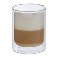 Kép 3/3 - Duplafalú üvegpohár 330ml, áttetsző