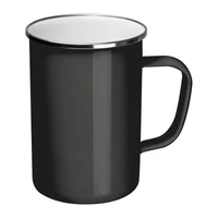 Kép 1/3 - Zománcozott bögre 550 ml, fekete