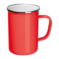 Kép 1/3 - Zománcozott bögre 550 ml, piros