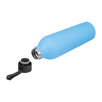 Kép 2/3 - Gumírozott ivópalack, 750 ml, világos kék