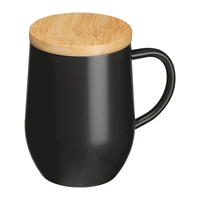 Kép 1/3 - Duplafalú termoszbögre, 300 ml, fekete