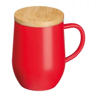 Kép 1/3 - Duplafalú termoszbögre, 300 ml, piros