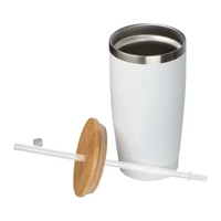 Kép 2/3 - Elviteles termosz pohár szívószállal, fehér