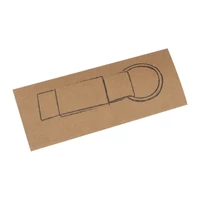 Kép 2/3 - Kulcstartó textil szalaggal, zöld