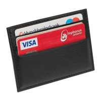 Kép 2/3 - Bőr RFID kártyatartó, fekete