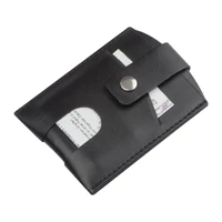 Kép 1/3 - Bőr RFID kártyatartó, fekete
