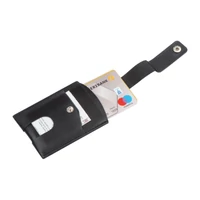 Kép 2/3 - Bőr RFID kártyatartó, fekete