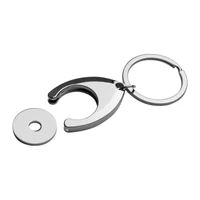 Kép 3/3 - Kulcstartó bevásárló érmével, szürke