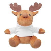 Kép 4/4 - Rudolph Plüss rénszarvas kapucnival, fehér