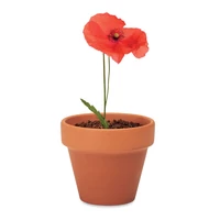 Kép 2/4 - Terrakotta ültető, pipacs