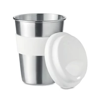 Kép 7/7 - Rozsdamentes acél pohár 350ml, fehér