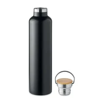 Kép 3/4 - Duplafalú termosz 1 l, fekete