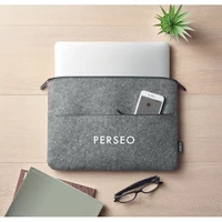Kép 4/6 - RPET filc cipzáras laptoptáska, szürke