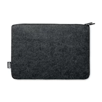Kép 1/3 - RPET filc cipzáras laptoptáska, sötétszürke