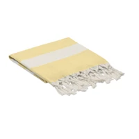 Kép 2/2 - AGOURA Hamam törölköző/takaró 140 g, sárga