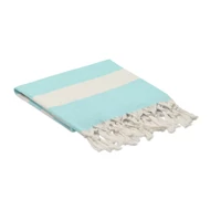 Kép 3/3 - AGOURA Hamam törölköző/takaró 140 g, türkiz
