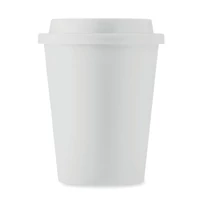 Kép 2/6 - Duplafalú PP pohár 300 ml, fehér