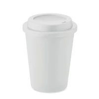 Kép 1/6 - Duplafalú PP pohár 300 ml, fehér