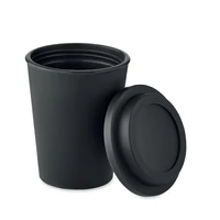 Kép 3/5 - Duplafalú PP pohár 300 ml, fekete