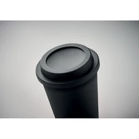 Kép 5/5 - Duplafalú PP pohár 300 ml, fekete