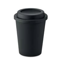 Kép 1/5 - Duplafalú PP pohár 300 ml, fekete