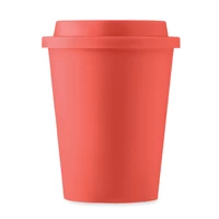 Kép 2/5 - Duplafalú PP pohár 300 ml, piros