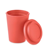 Kép 3/5 - Duplafalú PP pohár 300 ml, piros