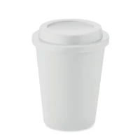 Kép 1/6 - Duplafalú PP pohár 300 ml, fehér