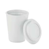 Kép 3/6 - Duplafalú PP pohár 300 ml, fehér