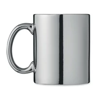 Kép 3/5 - Kerámia bögre metál 300 ml, ezüst