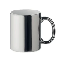 Kép 1/5 - Kerámia bögre metál 300 ml, ezüst