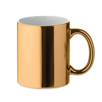 Kép 2/6 - Kerámia bögre metál 300 ml, arany
